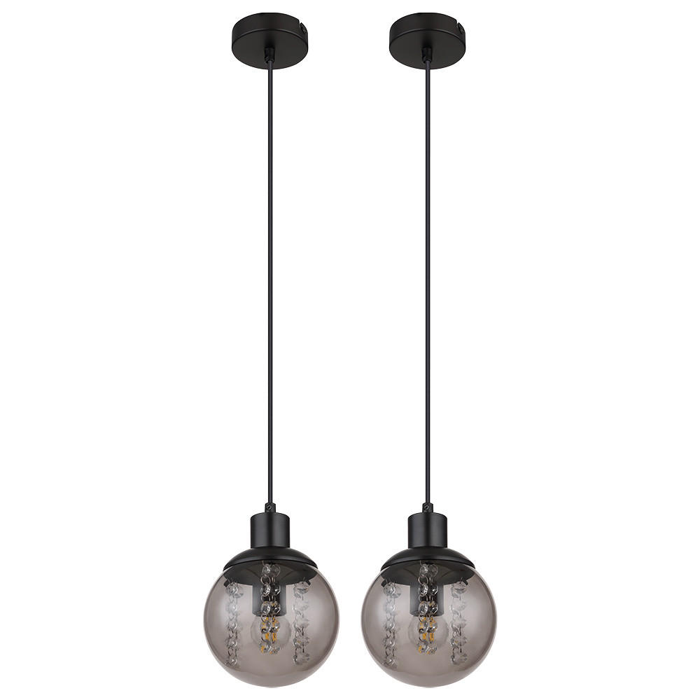 Globo Lighting Hängeleuchte Schwarz 15x150x15 cm
