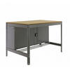 WERKBANK BUFFALO mit Schrank | HxBxT 84x90x61cm | Traglast 400kg | Grau - Grau, Metall (90/84/61cm) - PROREGAL