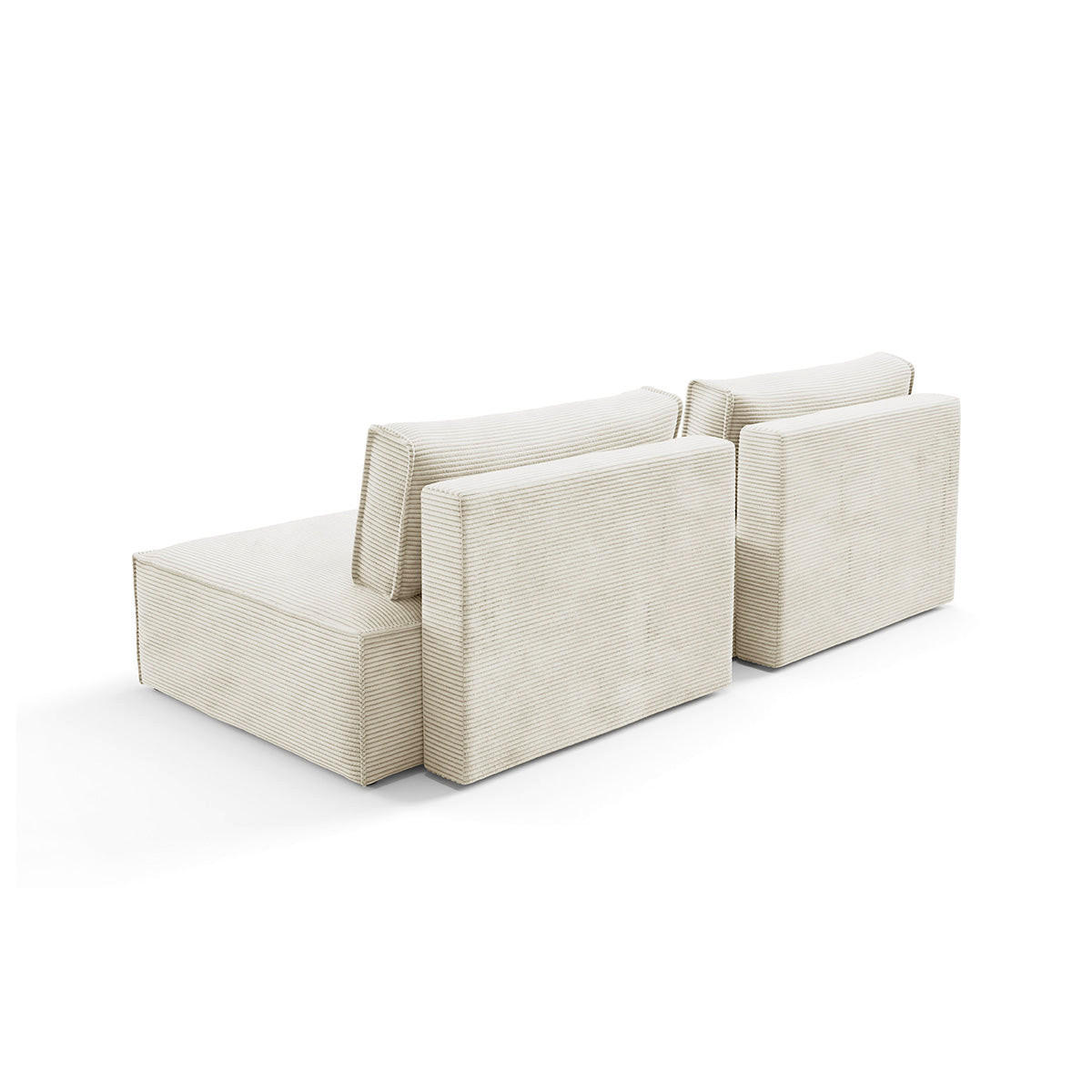 ECKSOFA Georgia Cremeweiß - Weiß, Holz (236/148cm) - Petits-meubles
