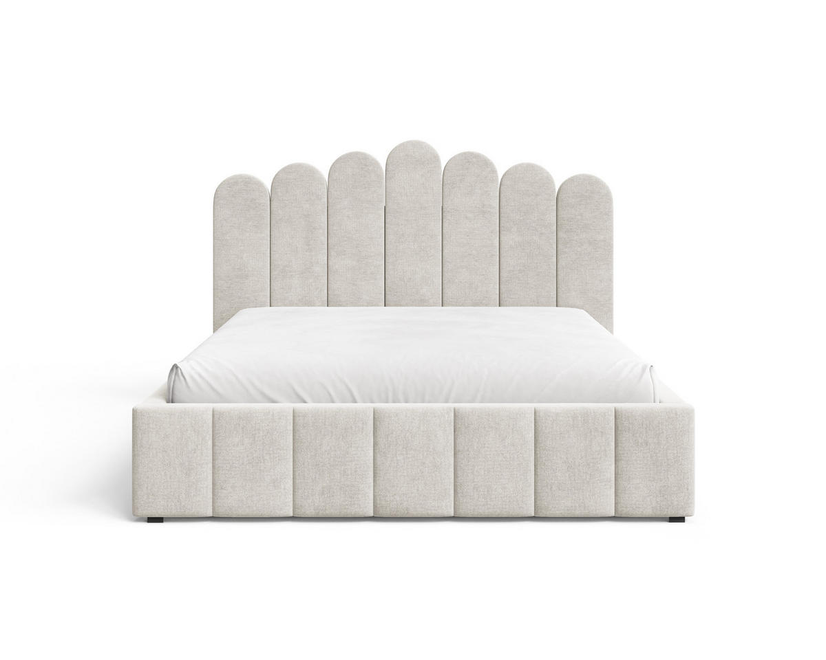 POLSTERBETT 03 140 x 200 cm – Tresor – Bett mit Gasdruckfedern und Stauraum - Beige, Holz (140/200cm) - ROYAL24_MARKT
