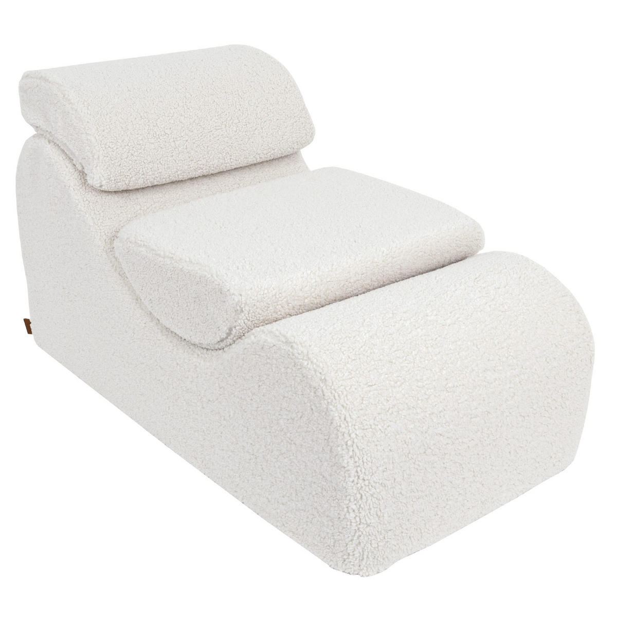WELLENLIEGE aus Schaumstoff für Kinder, Bearly, Cremig - Creme, Textil (60/55/120cm) - MeowBaby