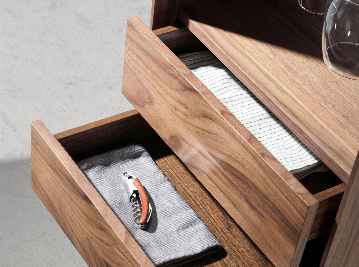 DREHBARER Barschrank aus Nussbaum 43/40/128 cm - Walnussfarben, Holz (43/128/40cm) - ANGEL CERDA