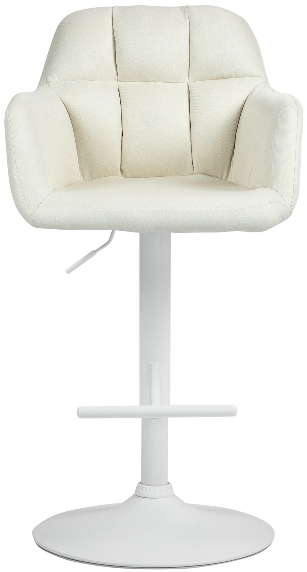 BARHOCKER Stoff creme - Creme/Weiß, Textil (57/97/59cm) - CLP