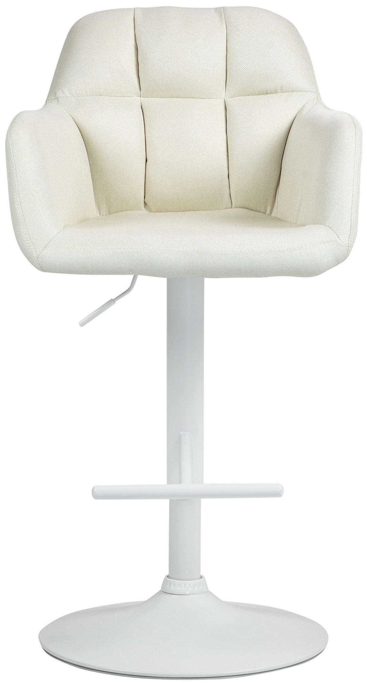 BARHOCKER Stoff creme - Creme/Weiß, Textil (57/97/59cm) - CLP