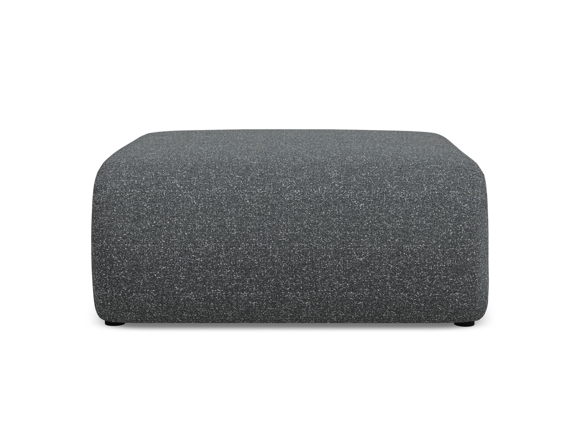 POUF Strukturstoff Stoff Grau - Schwarz/Graphitfarben, Kunststoff/Textil (94/40/89cm) - Makamii