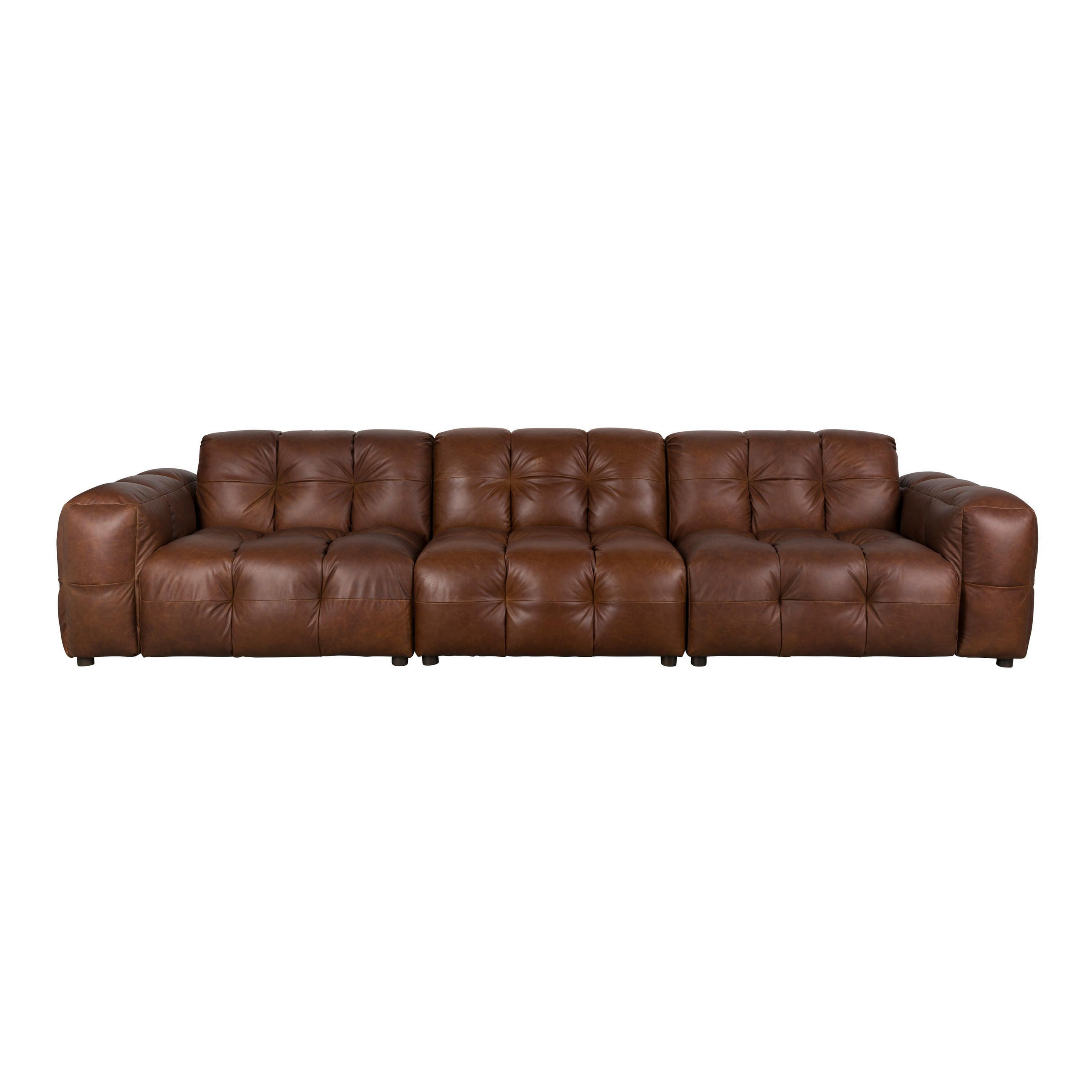 SOFA 4,5-SITZER Hackman Leder Chokolade/ Braun - Braun, Leder (364/84/102cm) - Dutchbone