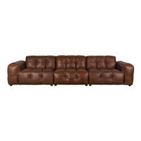 SOFA 4,5-SITZER Hackman Leder Chokolade/ Braun - Braun, Leder (364/84/102cm) - Dutchbone