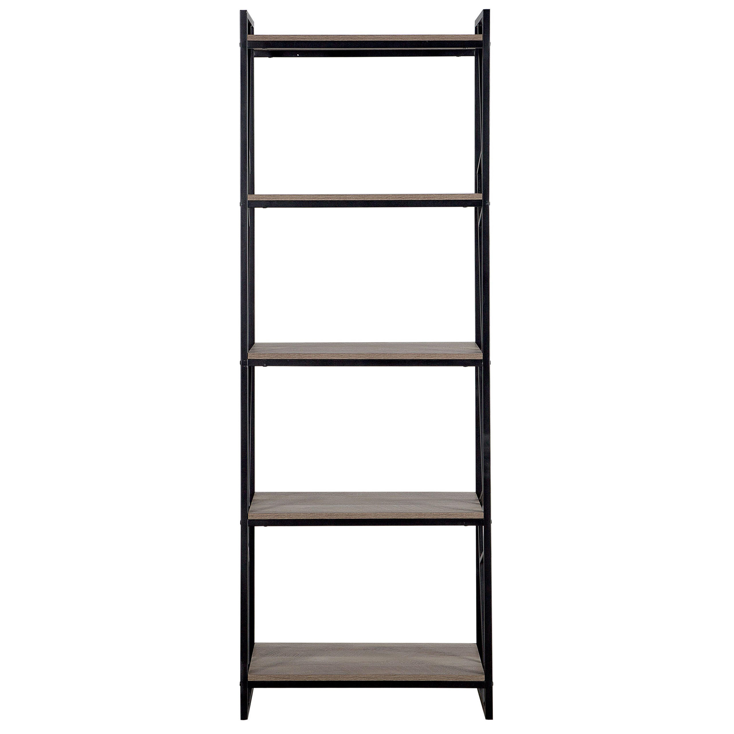 REGAL 5 Fächer Forres - Dunkelbraun, Holzwerkstoff (64/184/40cm) - Beliani