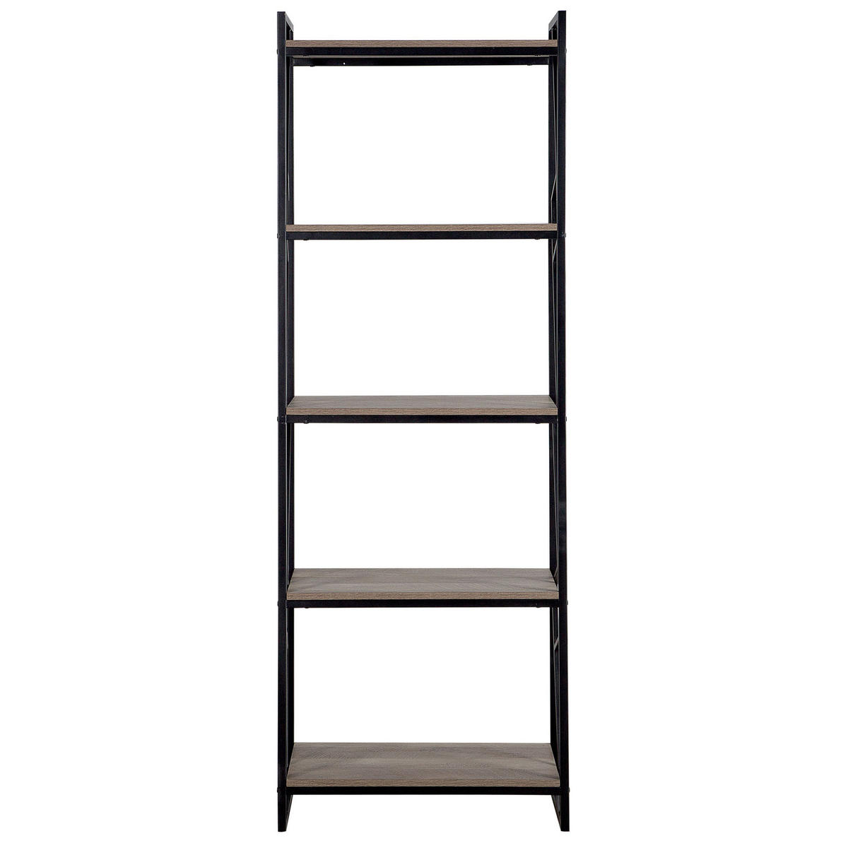 REGAL 5 Fächer Forres - Dunkelbraun, Holzwerkstoff (64/184/40cm) - Beliani