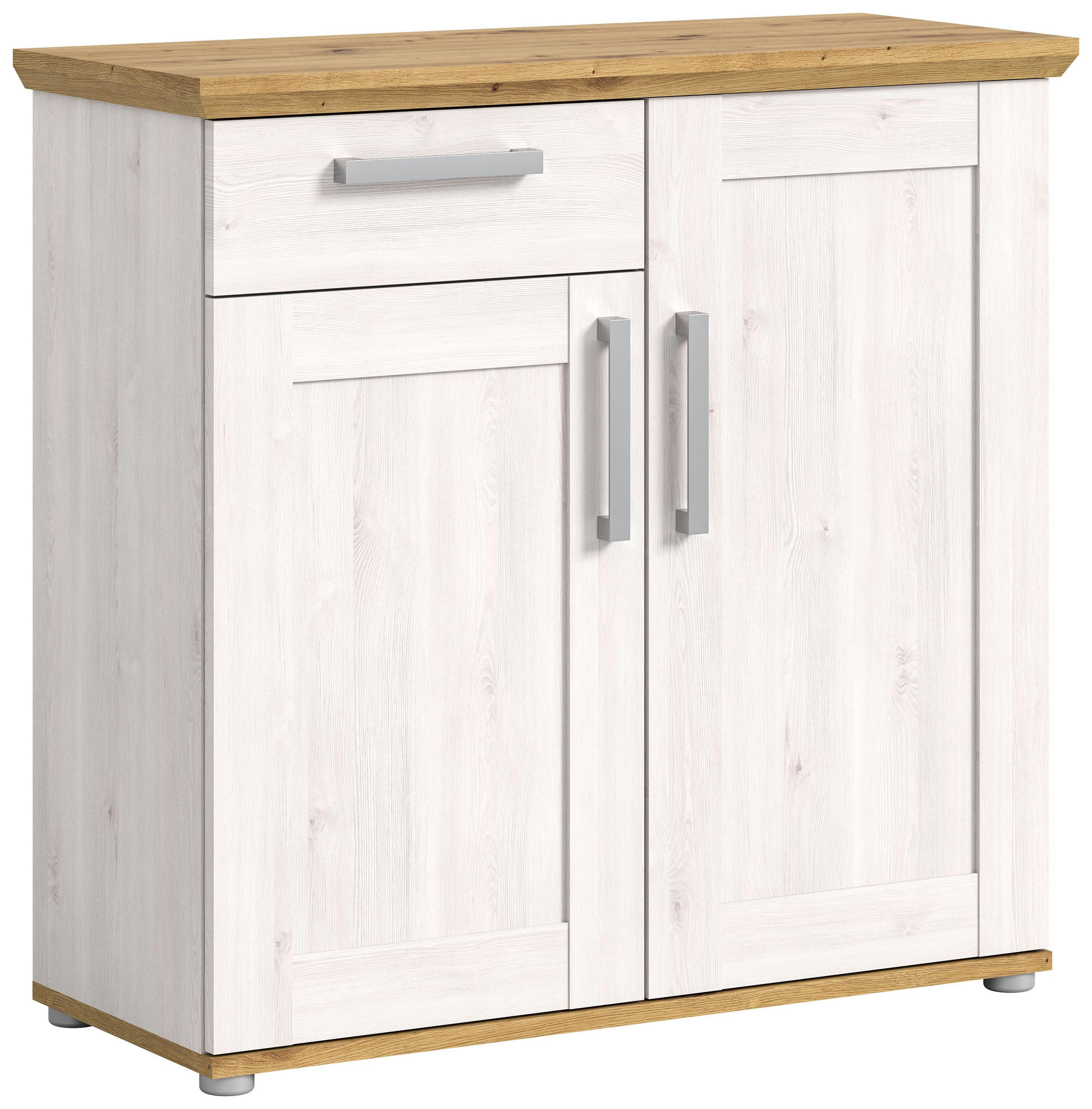 KOMMODE Verona in Sibiu Lärche Nachbildung und Artisan Eiche Nachbildung B/H/T: 95x92x39 cm - Lärchefarben, Holzwerkstoff (90/88/37cm) - Homes & Jones