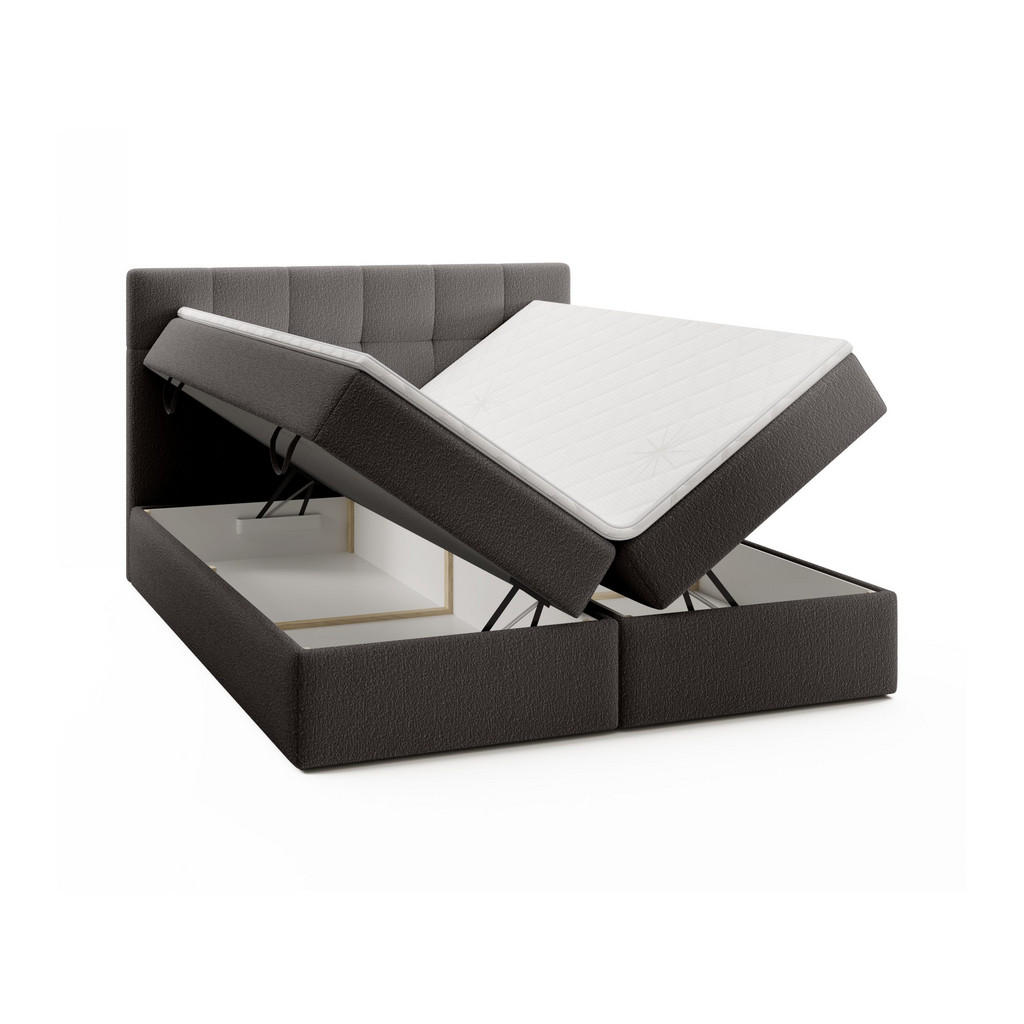 Thumbnail - Fedve Doppelbett, Grau, Textil, 200x200 cm, Schlafzimmer, Betten, Boxspringbetten