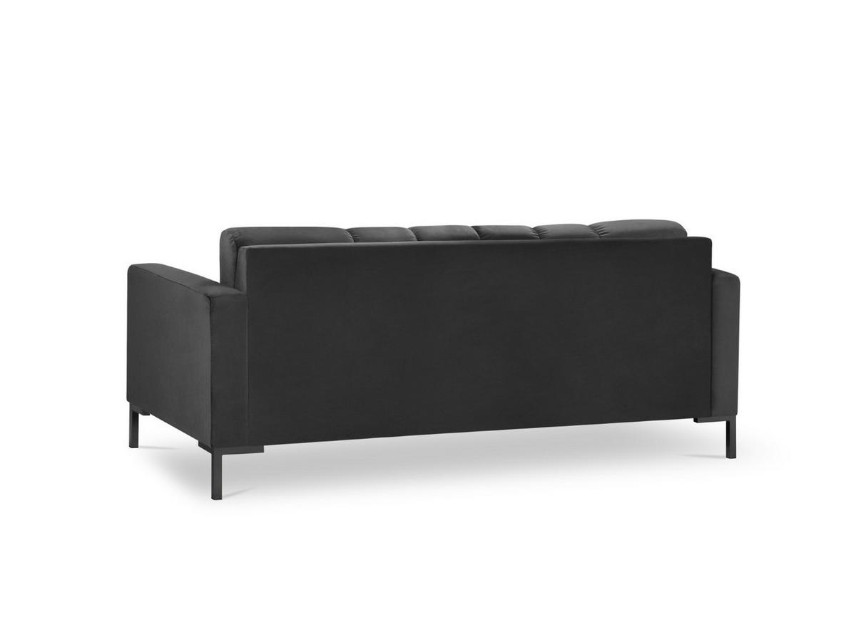 SOFA Mamaia aus Samt dunkelgrau 2 Sitzplätze - Dunkelgrau, Textil (92/75/152cm) - Micadoni