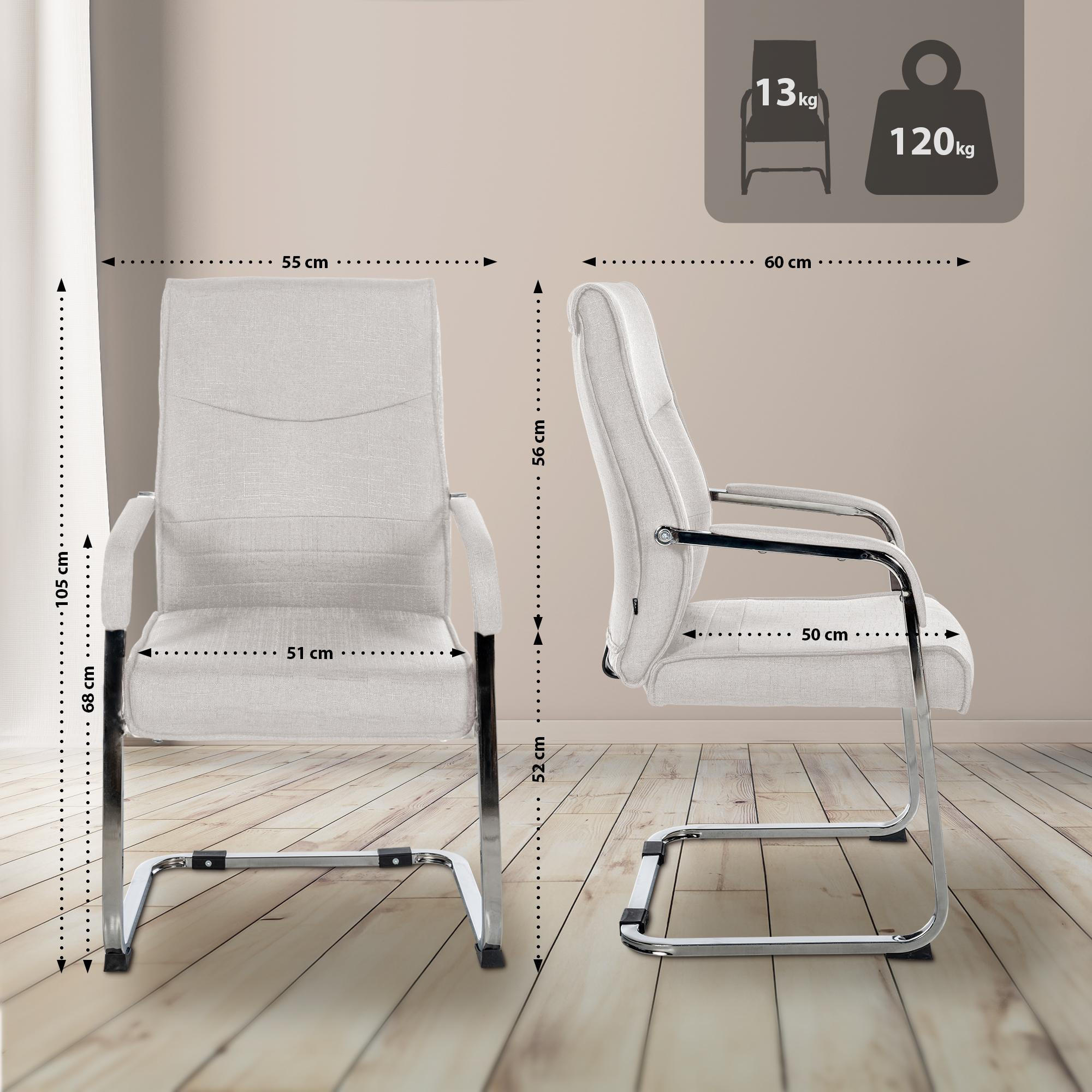 SCHWINGSTUHL 2er Set Stoff Grau - Grau, Textil/Metall (55/88/60cm) - CLP