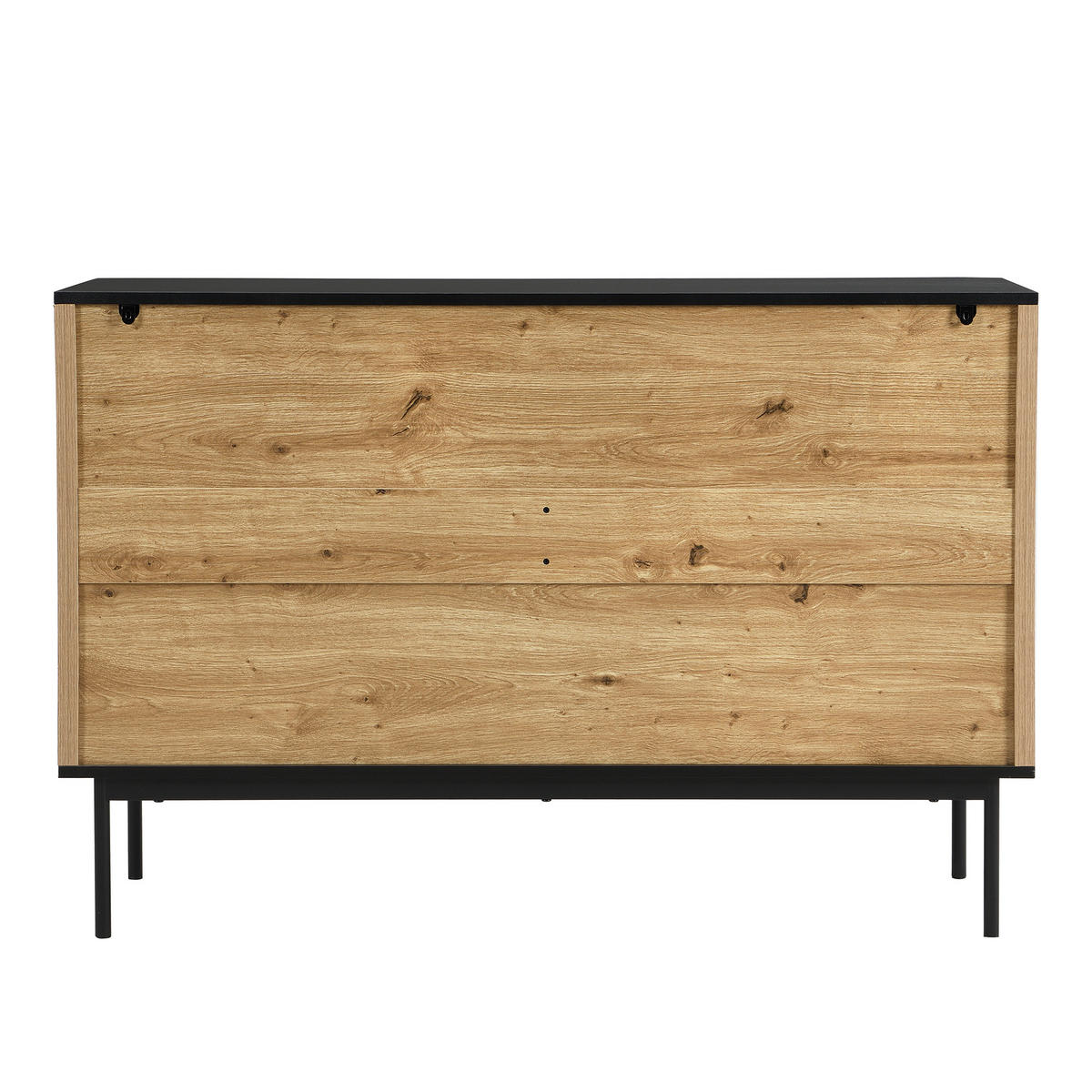 SIDEBOARD 120x39,5x80 Wohnzimmer Esszimmer Eingang Stauraum - Schwarz, Holzwerkstoff (39.5/80/120cm) - FLIEKS