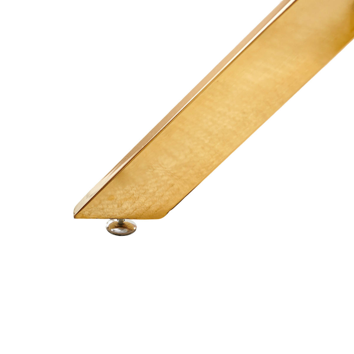 ESSTISCH 80/80/75 cm goldfarben aus Glas und Metall mit Tischplatte aus Hartglas - Goldfarben, Metall (80/80/75cm) - OKWISH