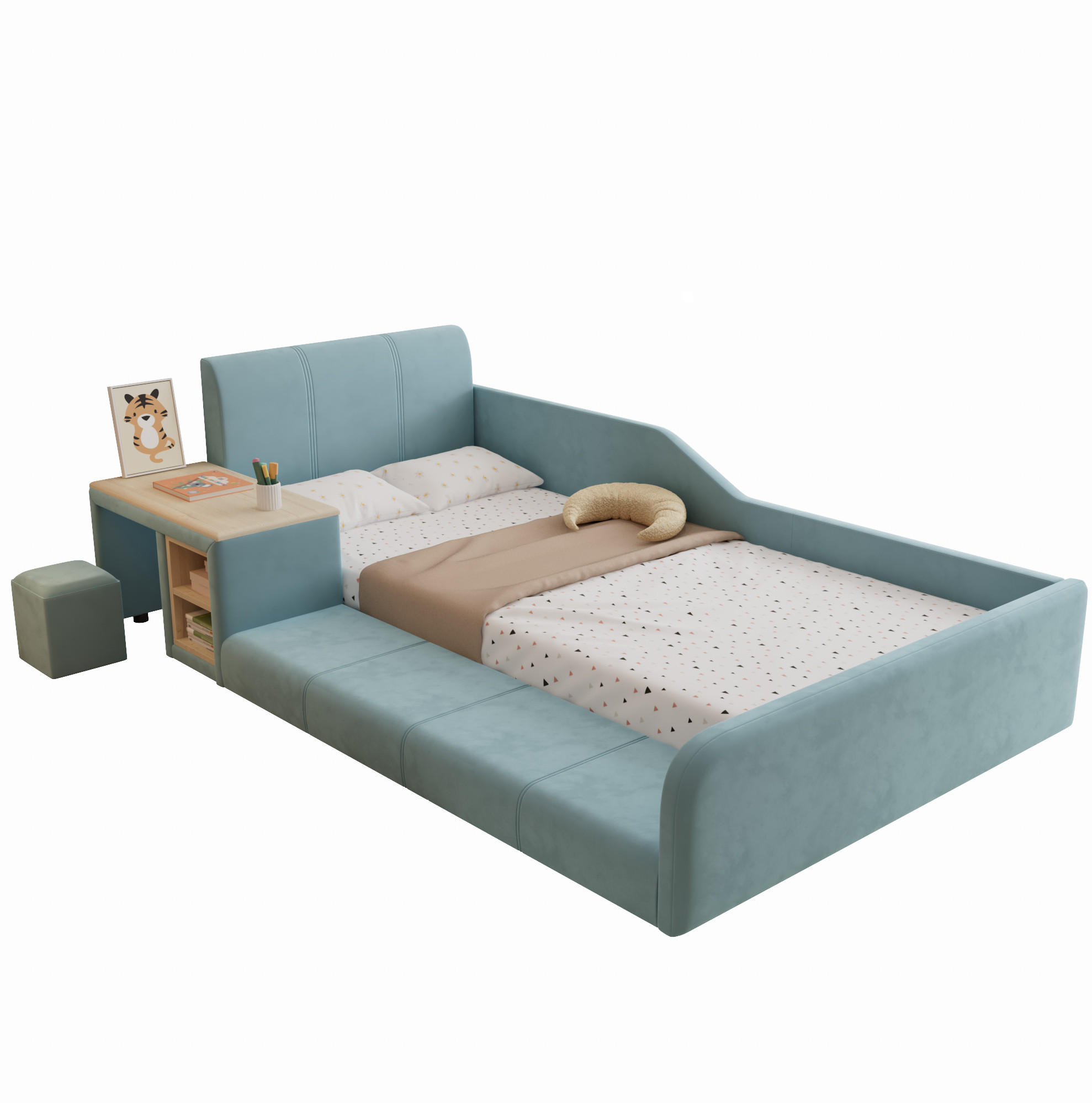 Beauniv Polsterbett Blau 90x200 cm