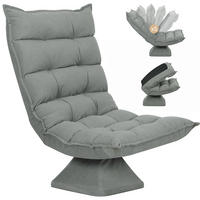 RELAXSESSEL DE-06633 drehbar Hellgrau - Hellgrau, Textil/Metall (70/95/62cm) - ComfortXL