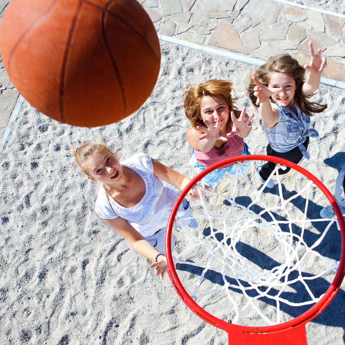 BASKETBALL - Orange, Kunststoff (24.5/24.5/24.5cm) - Relaxdays