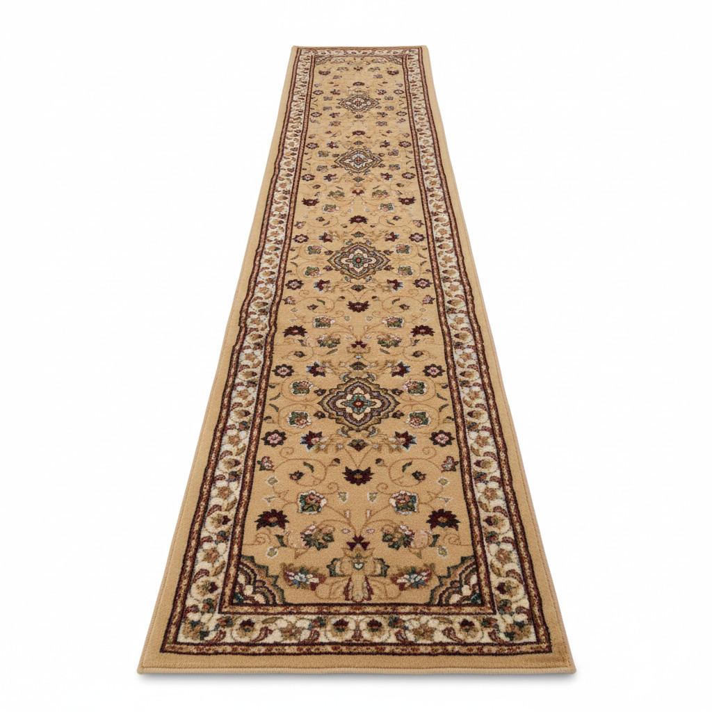 TEPPICH Traditionell-Floral-Design GLAZERT, Braun 60x230 cm - Braun, Textil (60/230cm) - KADIMA DESIGN