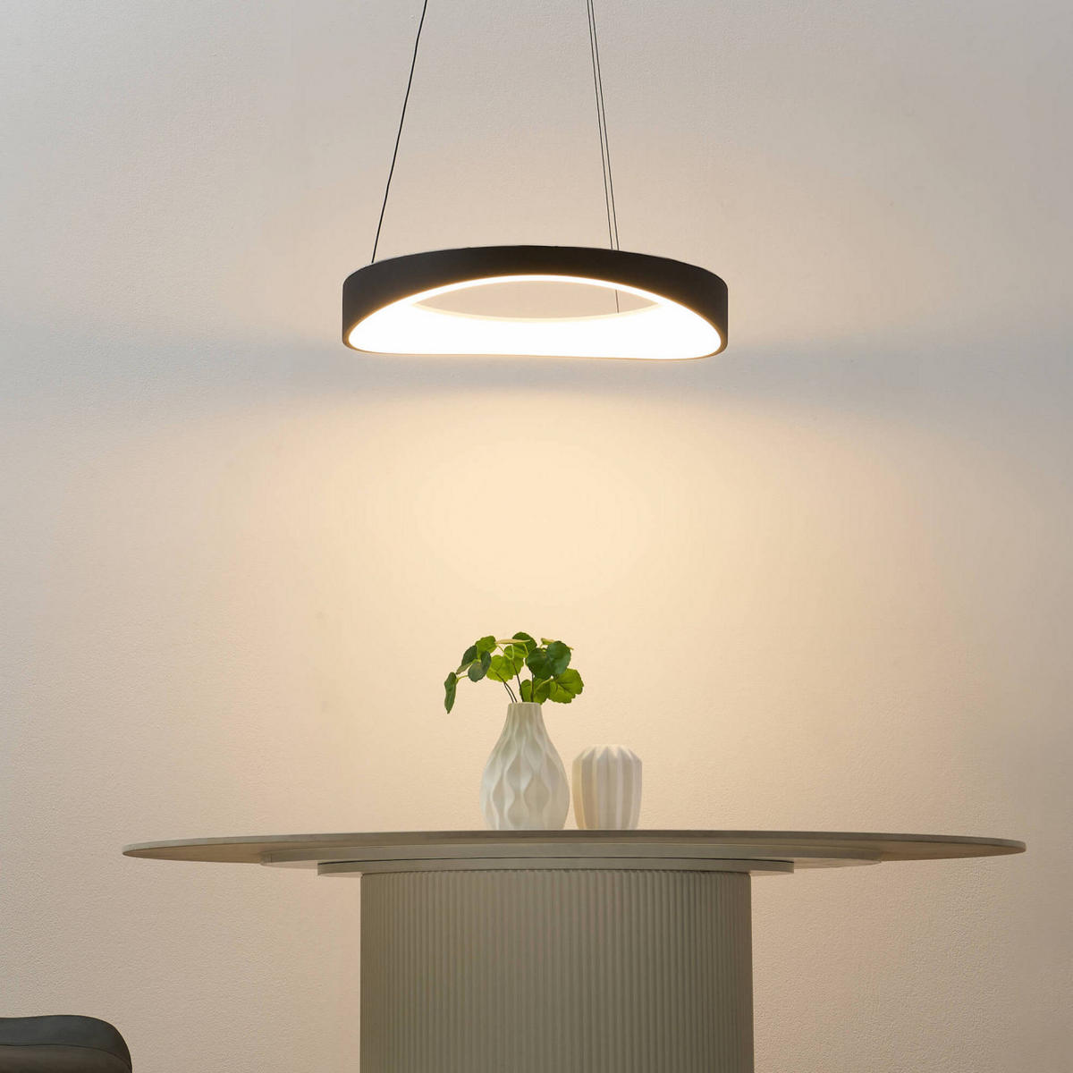 HÄNGELEUCHTE Belina, Schwarz, 52cm, Dimmbar - Schwarz, Metall (52/52/6cm) - KOSILUM