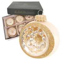 CHRISTBAUMKUGELN Reflex Goldfarbig 8cm (Glas / 6 Stk.) - Goldfarben, Glas (8/8/8cm) - Krebs Glas Lauscha