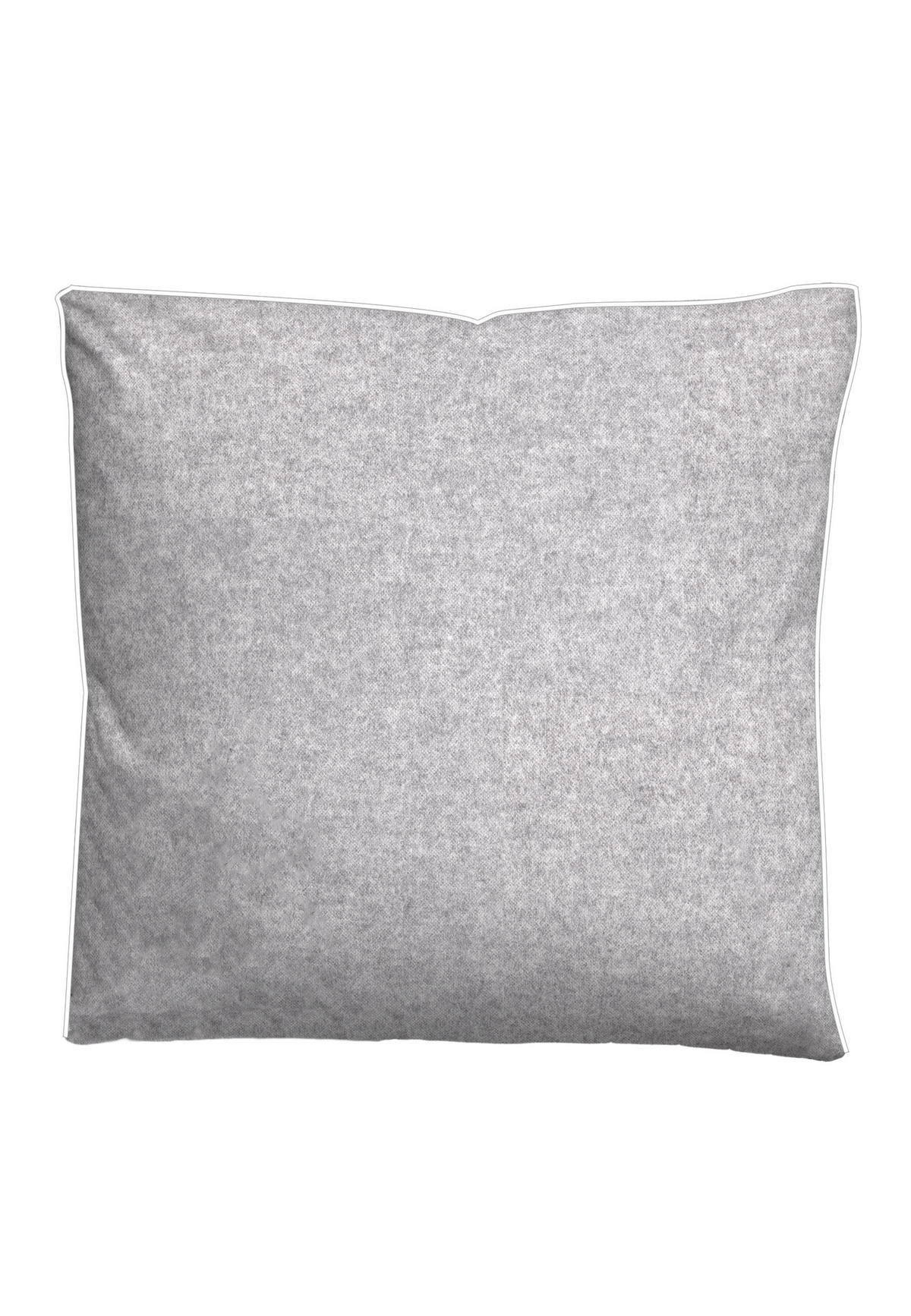 BETTWÄSCHE-GARNITUR Biber Melange UNI dunkelgrün, 135x200 cm + 80x80 cm - Dunkelgrün, Textil (135/200cm) - biberna