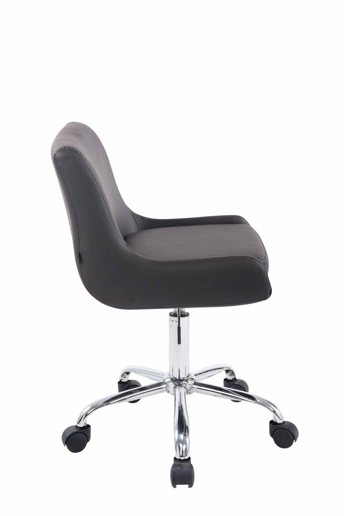 HOCKER Lederlook grau - Chromfarben/Grau, Textil/Metall (43/76/50cm) - CLP