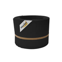 SICHTSCHUTZSTREIFEN Rille 10x Einzelstreifen 2,55m Sichtschutz Schwarz, 10 x 2,55m - Schwarz, Kunststoff (2550/19cm) - ZAUN|ZU