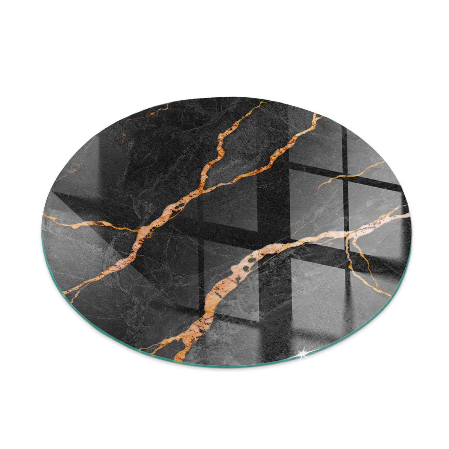 ArtPrintCave Glasplatte Schwarz 60x60x0.4 cm