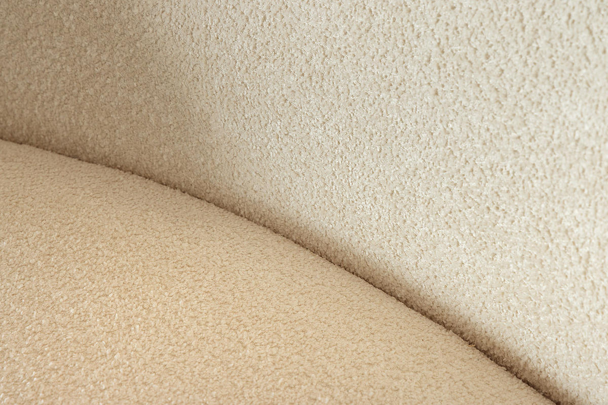 3-SITZER SOFA ATELIER Bouclé Beige 230 cm - Beige/Schwarz, Kunststoff/Textil (230/70/110cm) - riess-ambiente