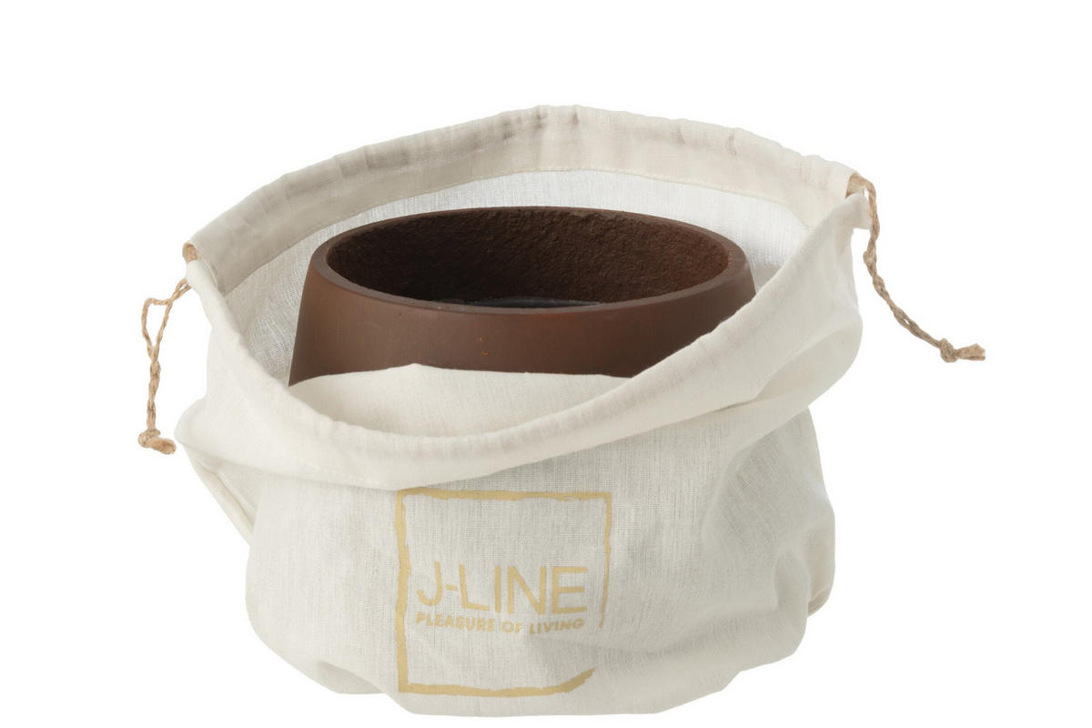 KERZEN CYRA - Zement - Brau - M - 31 Std. - Braun, Stein (18/13.5cm) - J-Line