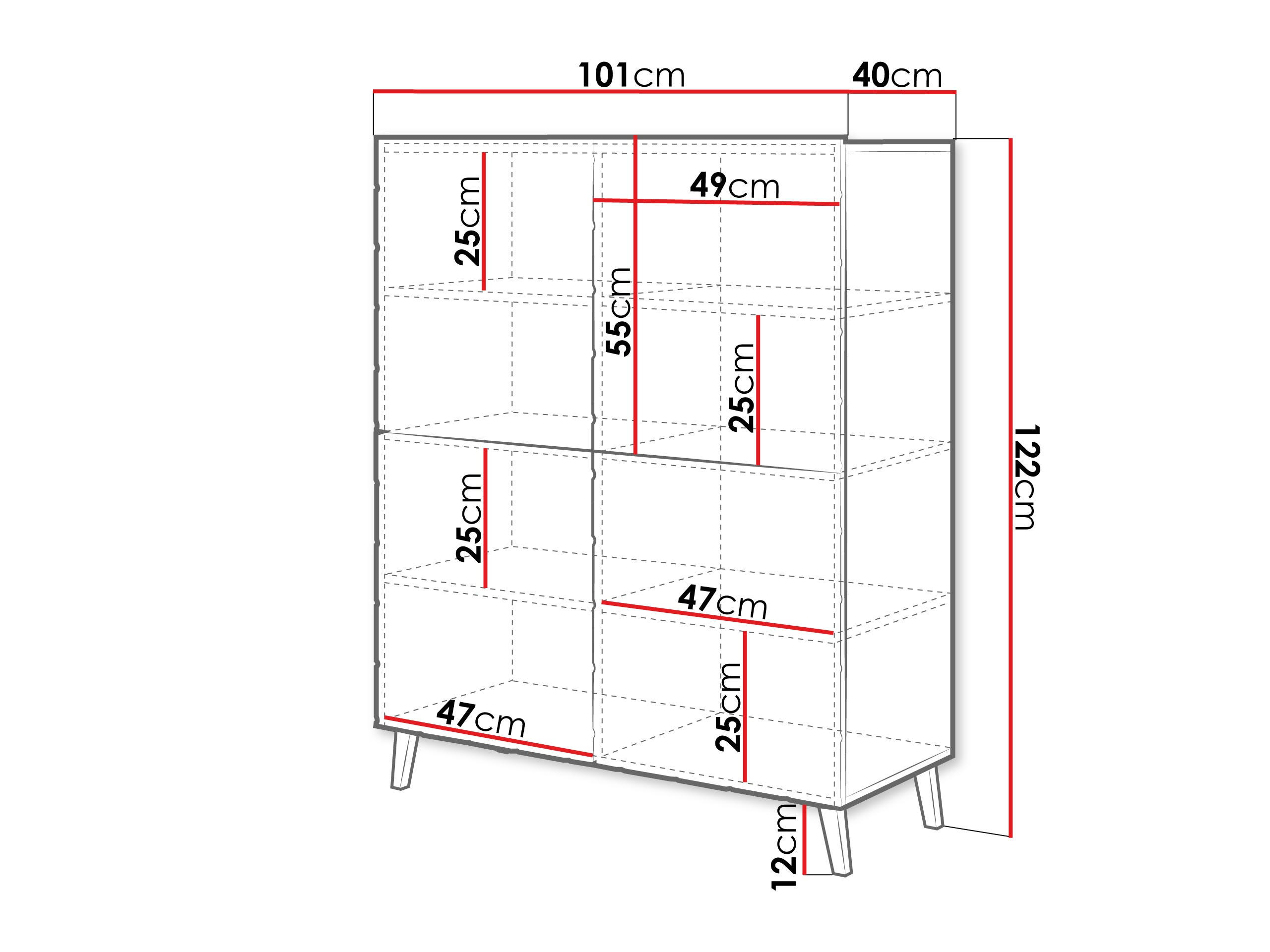 Thumbnail - Mirjan24 Kommode, Graphit, Holzwerkstoff, Rechteckig,Rechteckig, 101x122x40 cm, Wohnzimmer, Kommoden & Sideboards, Kommo...
