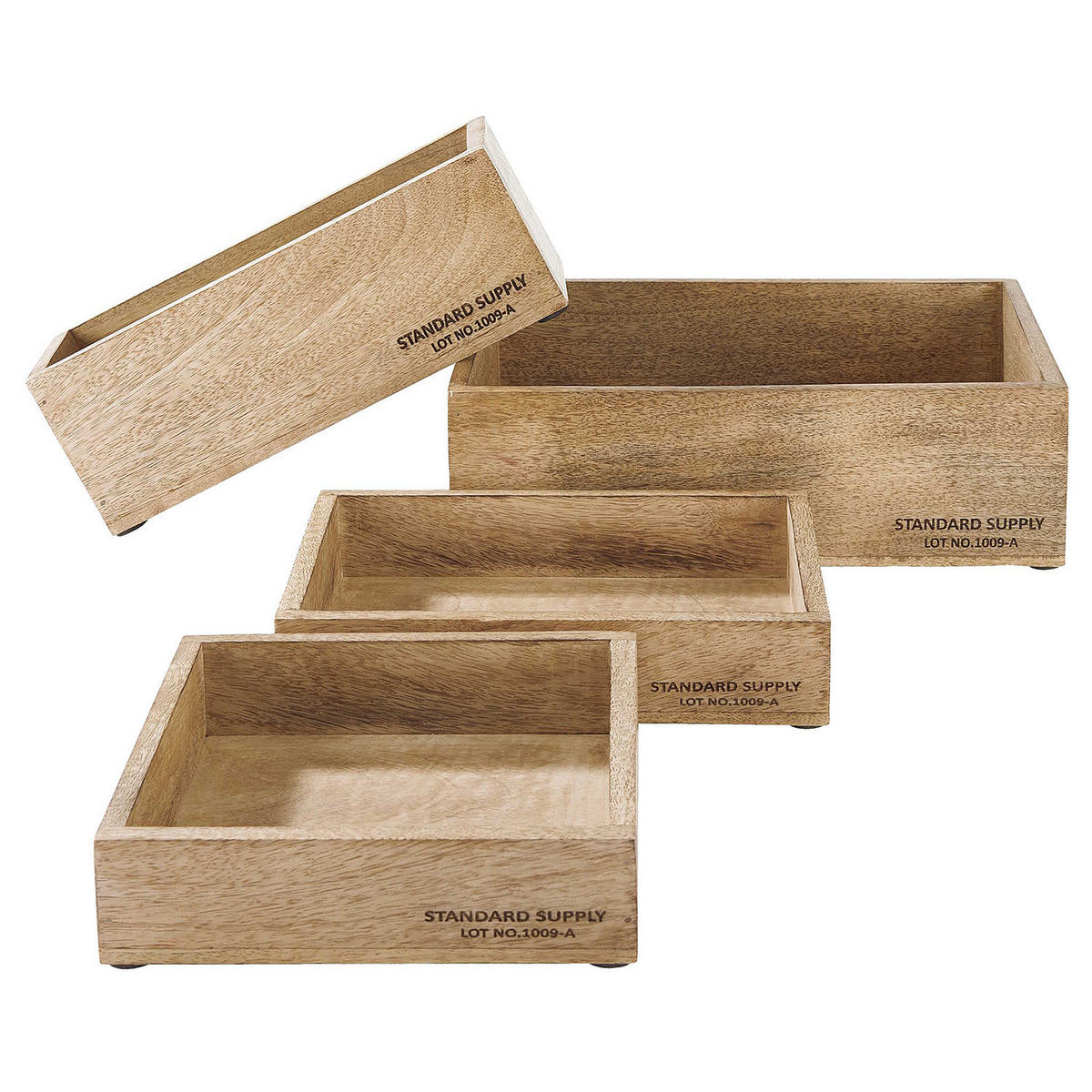 HOLZKASTEN Standard Supply - Beige, Naturmaterialien (28/11/10cm) - Butlers