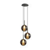 GALERIELEUCHTE Belluna 3-flammig Rauch Ø 24cm - Anthrazit, Glas (24/24/45cm) - s.luce