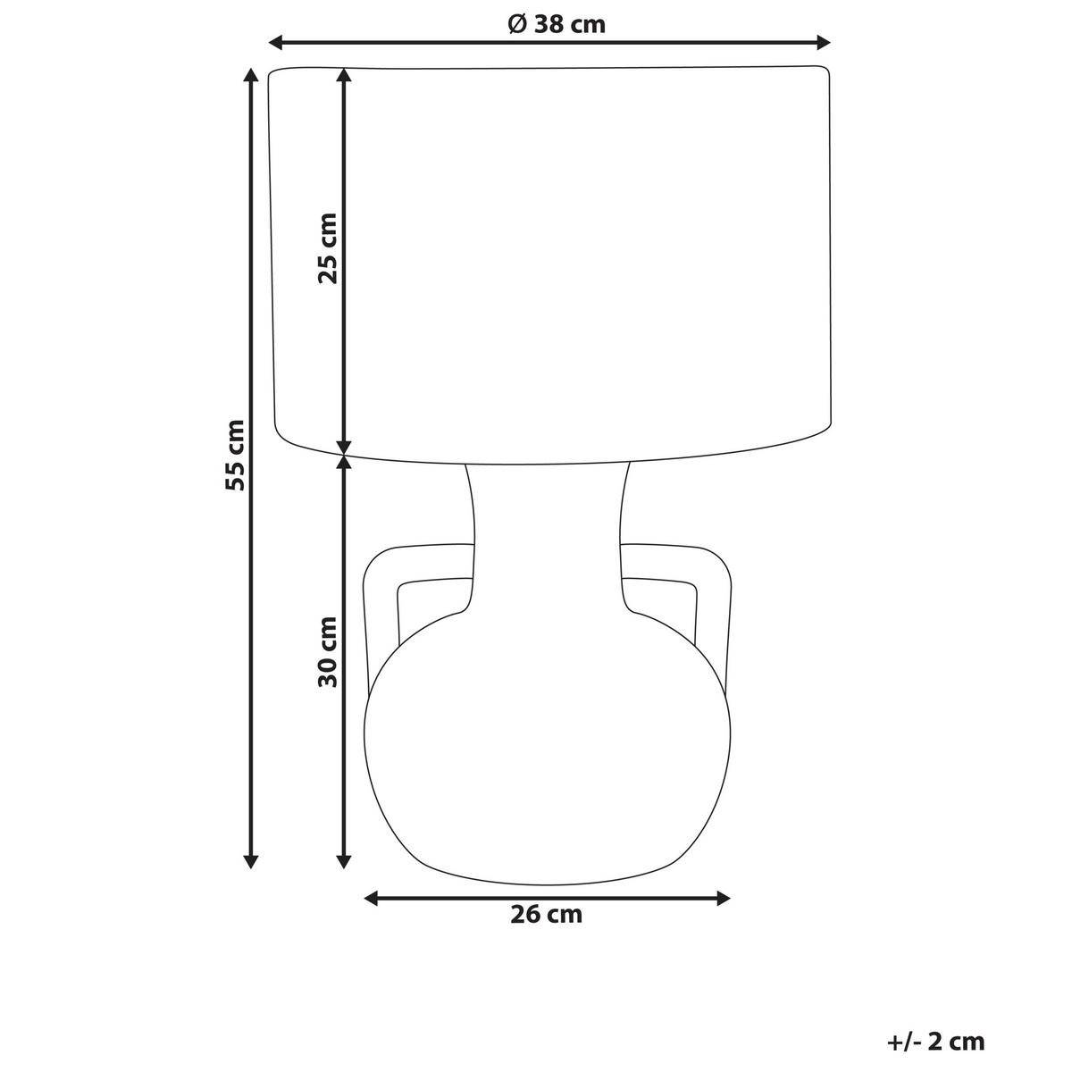TISCHLAMPE Papierschnur Naturfarben Renard - Naturfarben/Braun, Papier (38/38/55cm) - Beliani