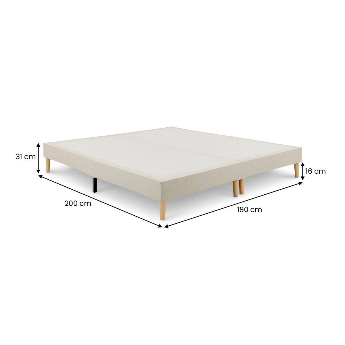 FUTONBETT RENNES 180x200 cm beige - Beige, Holzwerkstoff (180/200cm) - IDIMEX