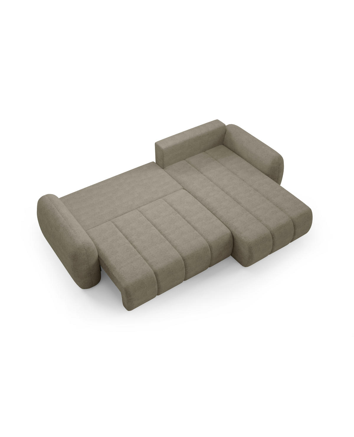 ECKSOFA mit Schlaffunktion Premium Beige - Beige/Schwarz, Holz/Holzwerkstoff (304/190cm) - Furnisell