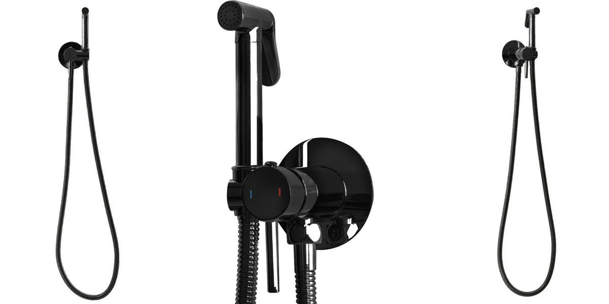 BIDETARMATUR Rea Lungo Loop Black Metallic - Schwarz, Metall (7/19/9cm) - REA