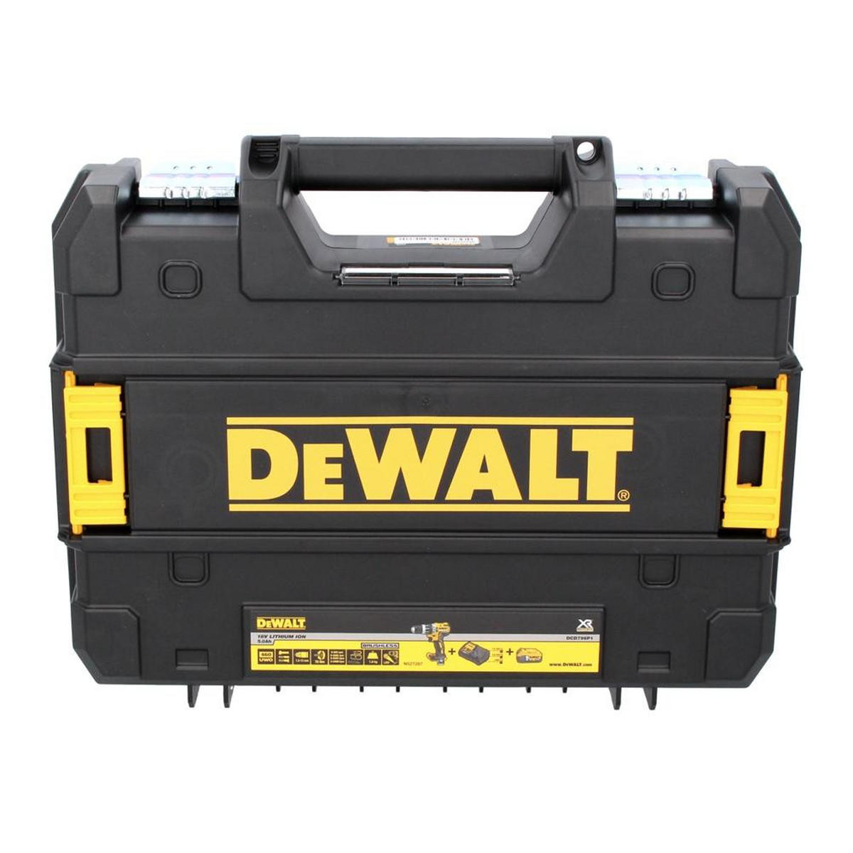 DEWALT DCD 796 P2 Akku Schlagbohrschrauber 18 V 70 Nm Brushless + 2x Akku 5,0 Ah + Ladegerät + TSTAK - Multicolor, Kunststoff (44/67/11cm) - DeWalt