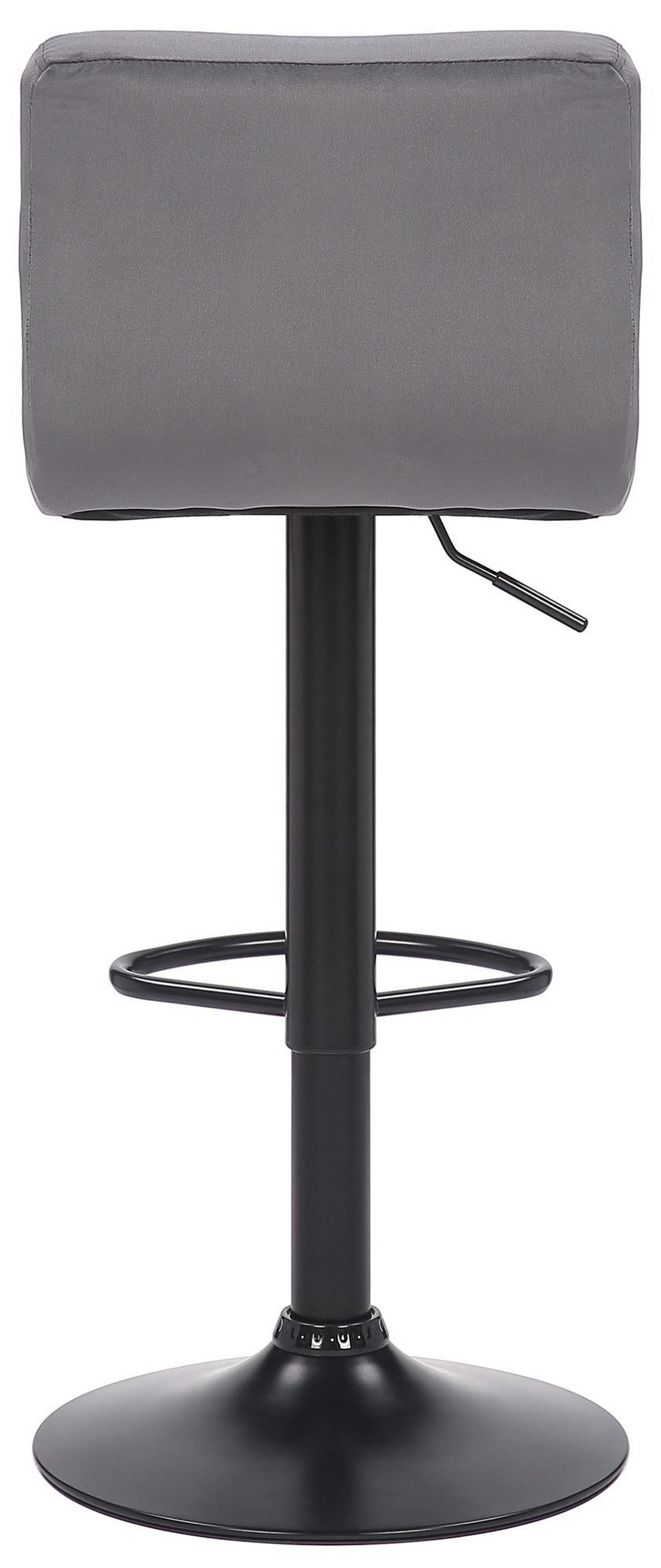 BARHOCKER 4er Set Rivan Samt Grau - Grau, Textil (40/85/40cm) - DELUKE