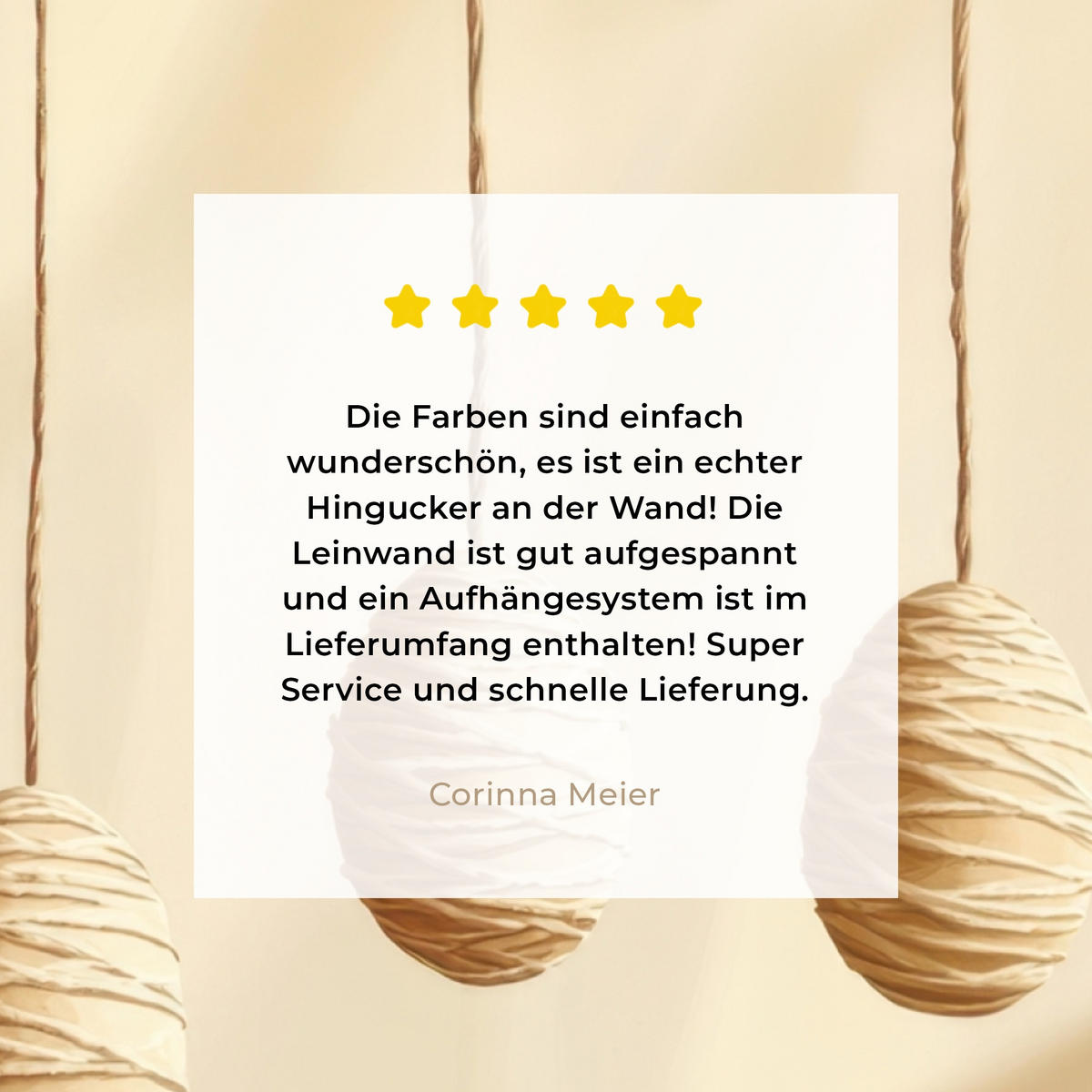 LEINWANDBILD Beige - Osterkuchen - Eier Deko Wohnzimmer 20x20 cm - Beige, Textil (20/20cm) - MuchoWow