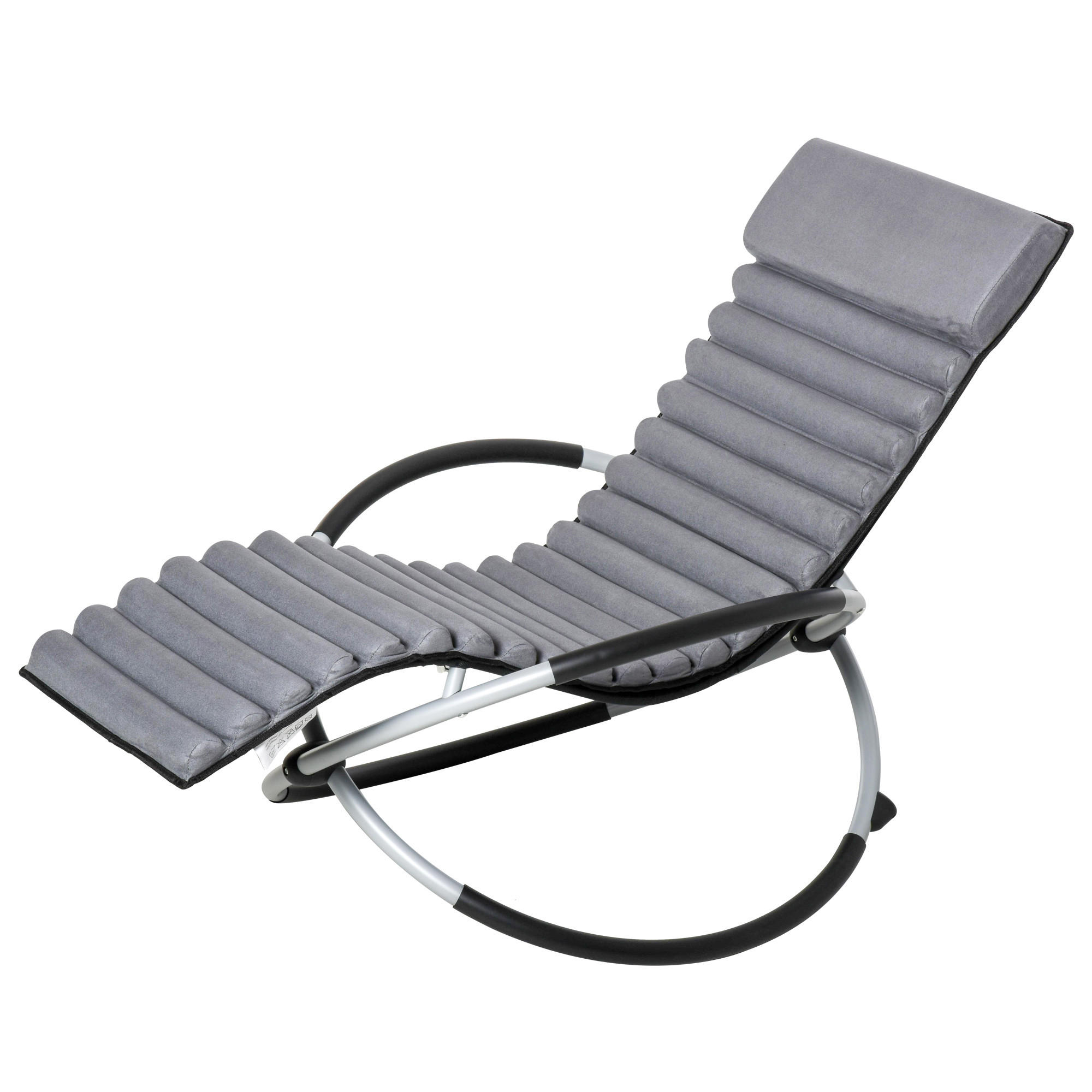 SCHAUKELSTUHL 2 in 1 ergonomisch schwarz - Schwarz, Metall (145/86/74cm) - LEBENLANG