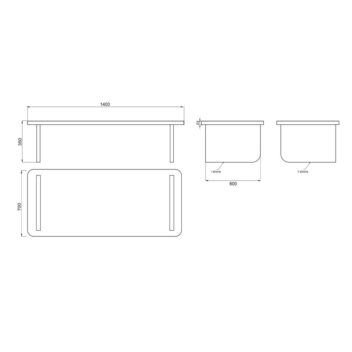 COUCHTISCH 2ER-SET Usalo Holzoptik Eiche 140x90 / 90x55 cm - Eichefarben/Beige, Holzwerkstoff (90/140/40cm) - Selsey