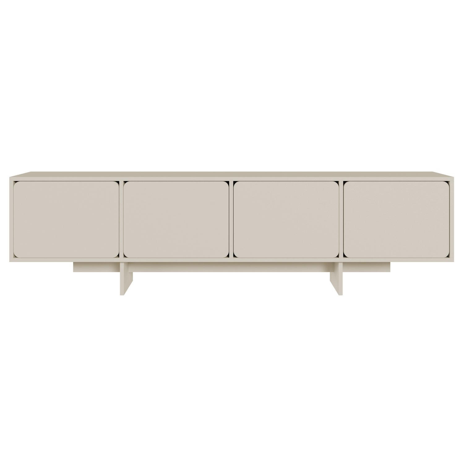 TV-LOWBOARD Wuwu Greige 200 cm - Taupe, Holzwerkstoff (200/55/35cm) - Selsey