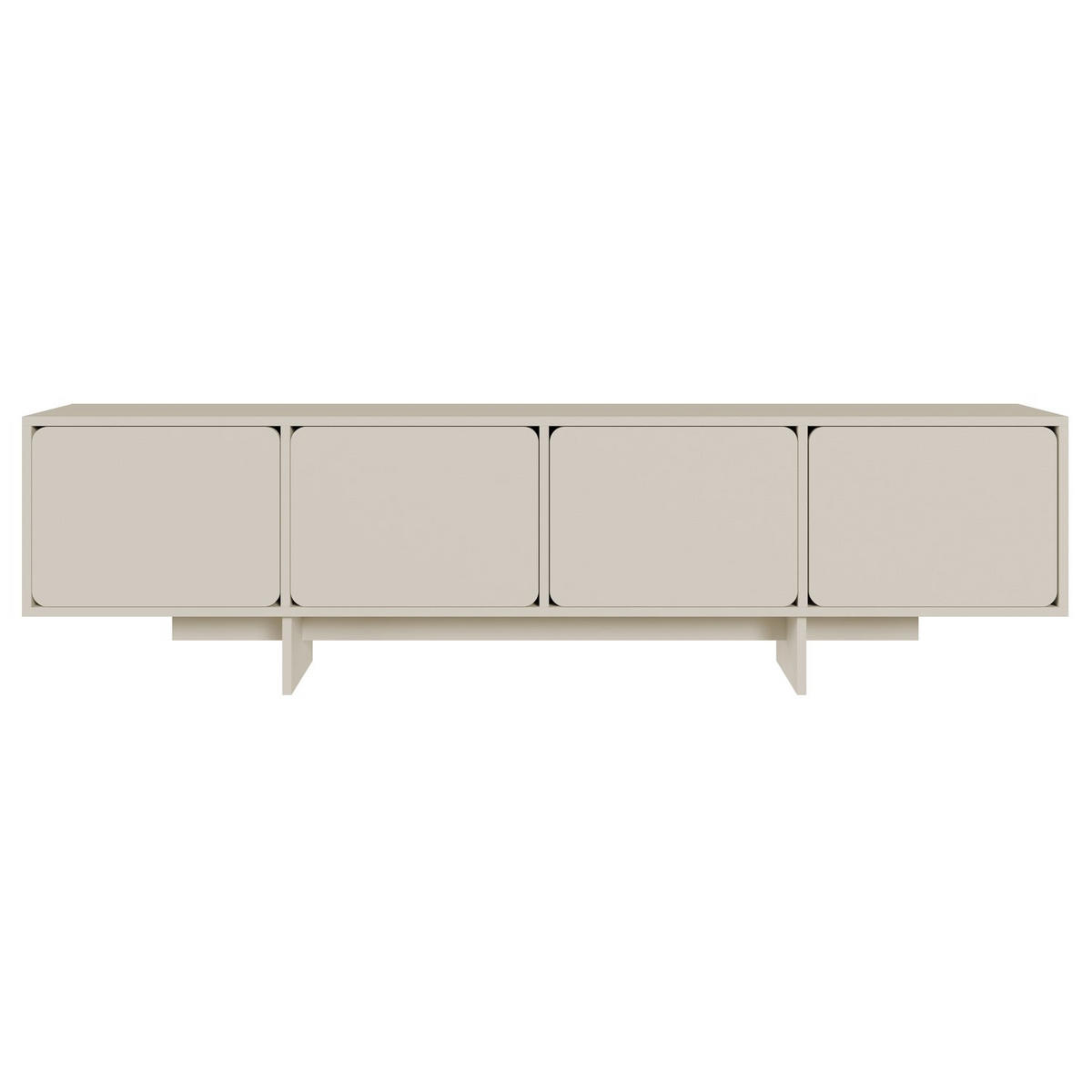 TV-LOWBOARD Wuwu Greige 200 cm - Taupe, Holzwerkstoff (200/55/35cm) - Selsey