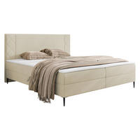 BOXBETT Portes - H3 - Creme/Schwarz, Holzwerkstoff/Textil (140/200cm) - MIRJAN24