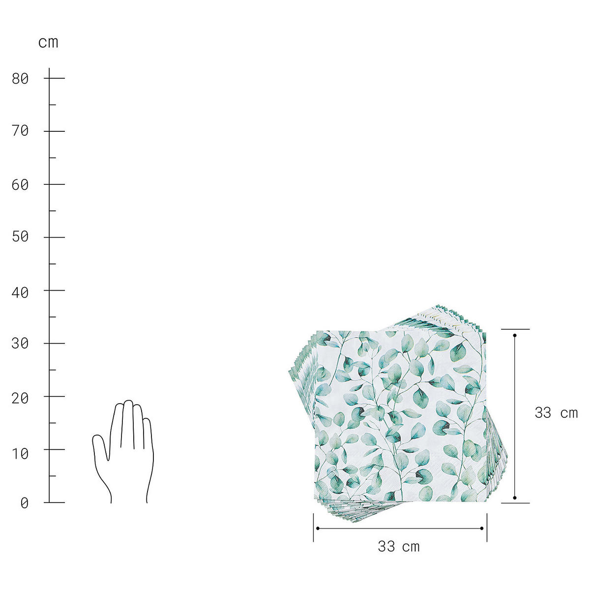 PAPIERSERVIETTE (6er Set) Après - Weiß, Papier (33/33cm) - Butlers