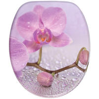 WC-SITZ mit Absenkautomatik Blooming - Pink, Holzwerkstoff (38/6/47cm) - Sanilo