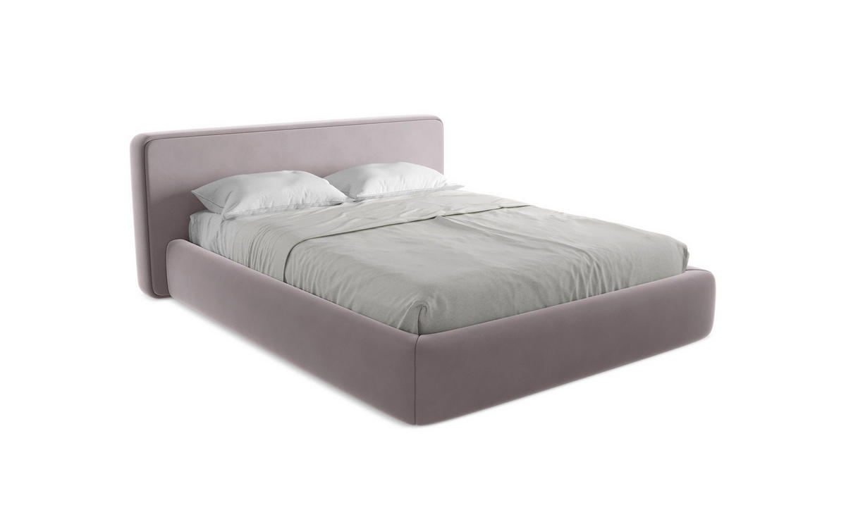 POLSTERBETT mit Bettkasten und Lattenrost 200x225 Violett - Lila/Flieder, Kunststoff/Textil (160/200cm) - Makamii