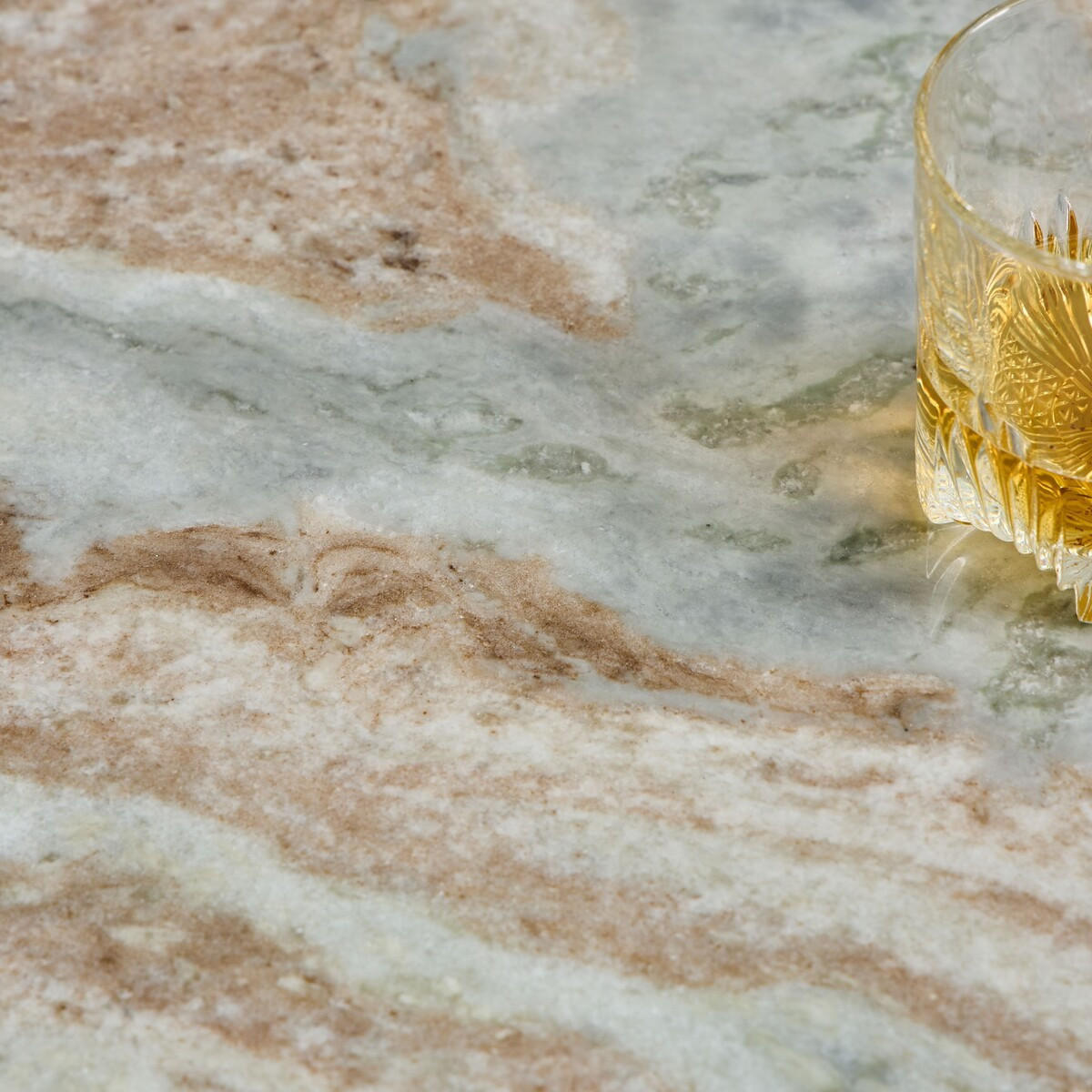 COUCHTISCH mit Marmorplatte 50/120/41,5 cm - Braun, Naturmaterialien (12.5/50/41.5cm) - Signature